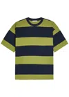 Ymc You Must Create Ymc Triple Stripe Cotton T-shirt In Green