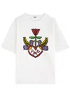 Ymc You Must Create Ymc Triple Tattoo Printed Cotton T-shirt In Cream