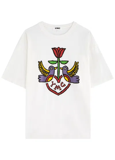 Ymc You Must Create Ymc Triple Tattoo Printed Cotton T-shirt In Cream