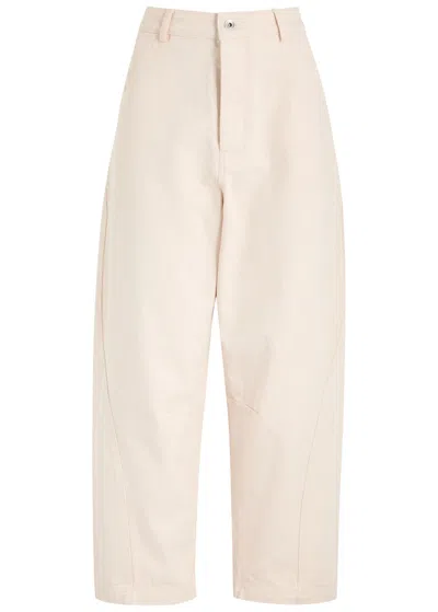 Ymc You Must Create Ymc Twisted Seam Barrel-leg Jeans In Ecru