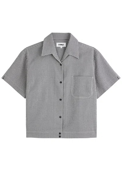 Ymc You Must Create Ymc Wanda Checked Cotton-blend Shirt In Navy