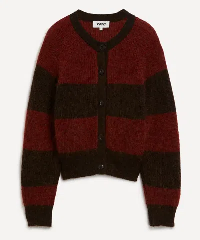 Ymc You Must Create Ymc Women's Foxtail Stripe Mohair-blend Cardigan