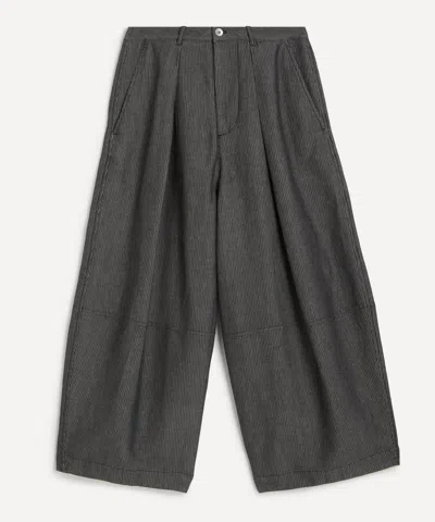 Ymc You Must Create Ymc Women's Grey Deadbeat Wide Leg Trousers