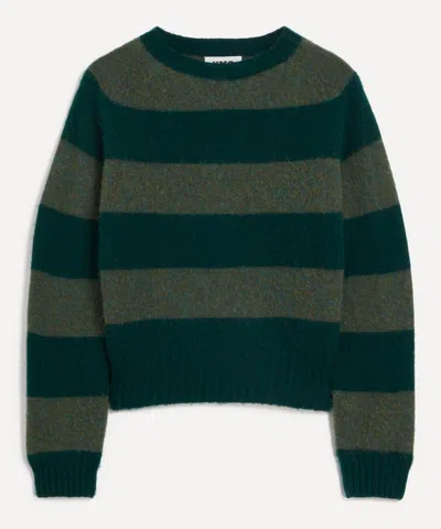 Ymc You Must Create Ymc Women's Jets Stripe Crew-neck Jumper