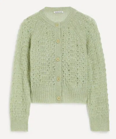 Ymc You Must Create Ymc Women's Lime Foxtail Cardigan In Green