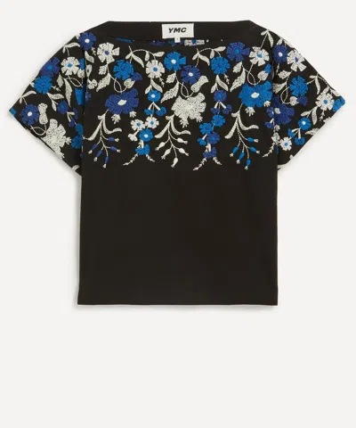 Ymc You Must Create Ymc Women's Magnolia Embroidered Short-sleeve Top