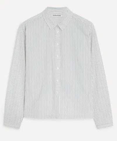 Ymc You Must Create Ymc Women's Marianne Pinstripe Shirt In Gray