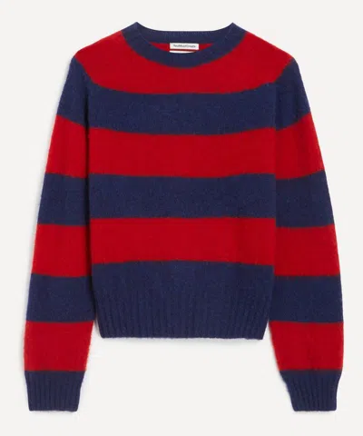 Ymc You Must Create Ymc Women's Red Jets Stripe Jumper