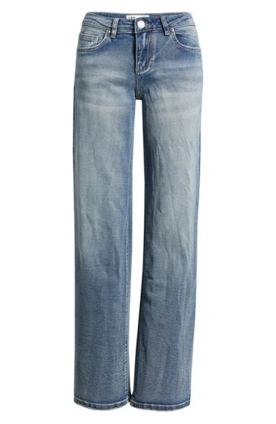 Ymi Bella Star Pocket Wide Leg Jeans In Animal Print