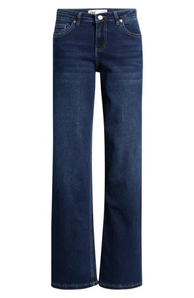 Ymi Bella Star Pocket Wide Leg Jeans In Animal Print