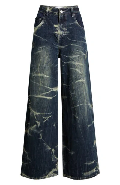 Ymi Billie Baggy Wide Leg Jeans In Blue