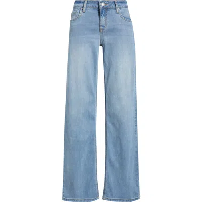 Ymi Britney Low Rise Wide Leg Jeans In Blue