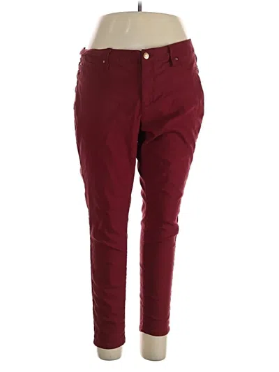 Pre-owned Ymi Casual Pants In Burgundy