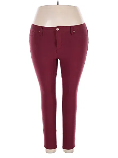 Pre-owned Ymi Casual Pants In Burgundy