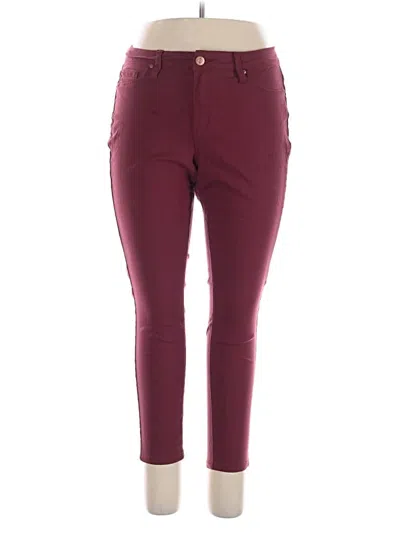 Pre-owned Ymi Casual Pants In Burgundy