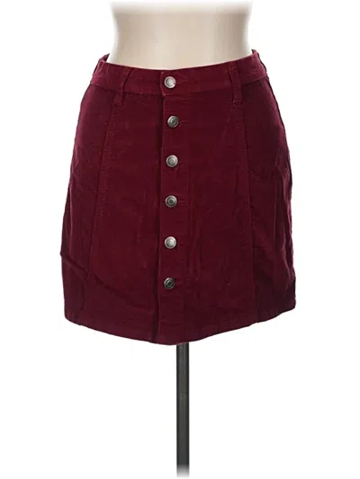 Pre-owned Ymi Casual Skirt In Burgundy