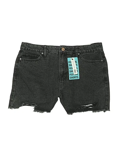 Ymi Denim Shorts In Black