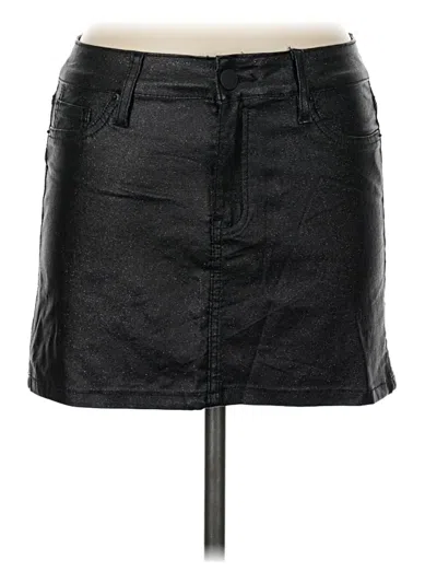Pre-owned Ymi Faux Leather Skirt In Black