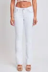 Ymi Heavy Stitch Mid-rise Bootcut Jeans In White In White