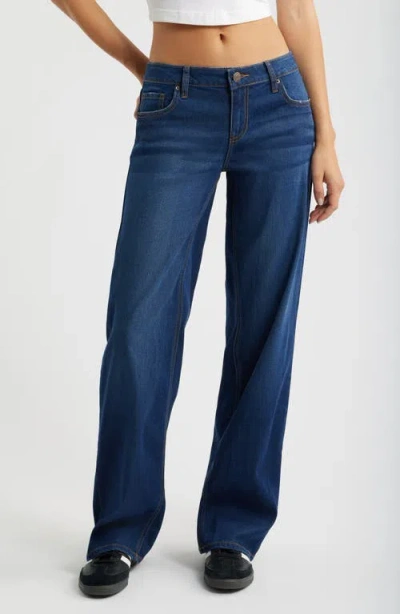 Ymi High Waist Wide Leg Jeans In Blue