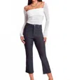 Ymi Hyperstretch Cropped Kick Flare Pants In Black In Black