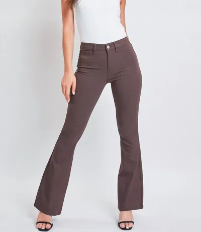 Ymi Hyperstretch High Rise Flare Pant In Cocoa
