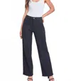 Ymi Hyperstretch High Rise Wide Leg Pants In Black In Blue