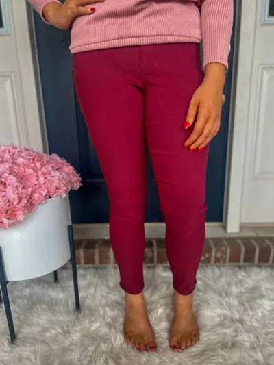 Ymi Hyperstretch Skinny Jeans In Dark Rose In Red