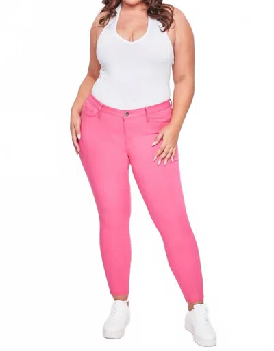 Ymi Hyperstretch Skinny Jeans In Fiery Coral In Blue