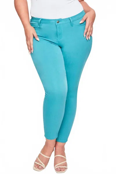 Ymi Hyperstretch Skinny Jeans In Sea Green In Blue