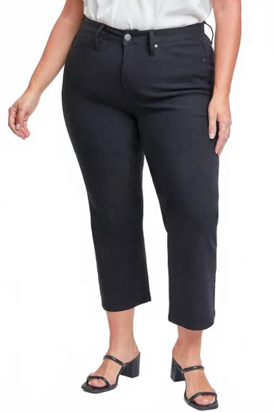 Ymi Hyperstretch Wide Leg Crop Pants - Plus In Black