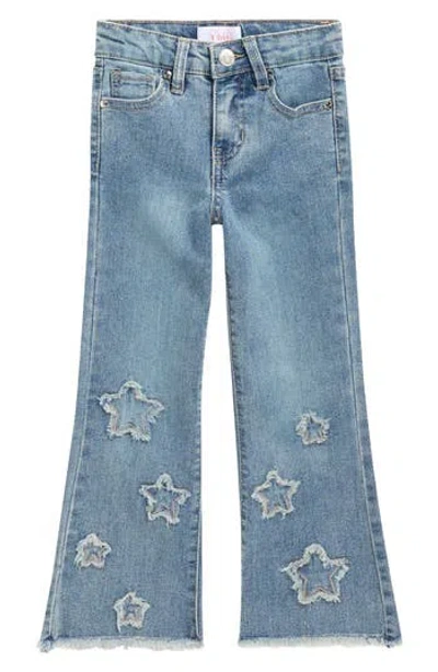 Ymi Kids' Discharge Star Flare Jeans In Blue