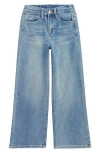Ymi Kids' Elastic Back Wide Leg Jeans In Blue