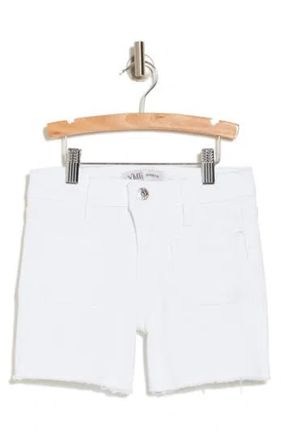 Ymi Kids' Front Patch Pocket Denim Shorts In White
