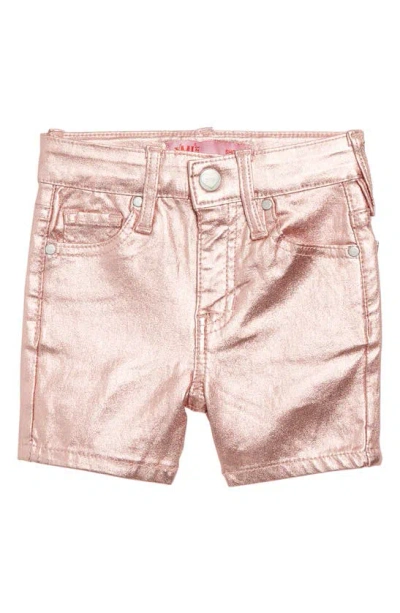 Ymi Kids' Metallic Shorts In Rose Pink