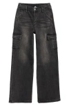 Ymi Kids' Skater Cargo Jeans In Gray