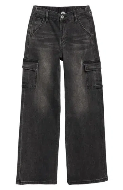 Ymi Kids' Skater Cargo Jeans In Gray