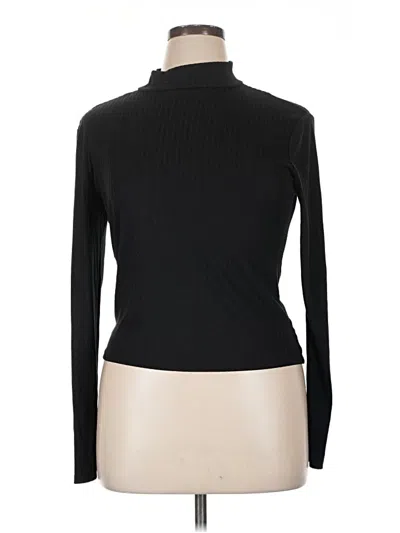 Pre-owned Ymi Long Sleeve Turtleneck In Black