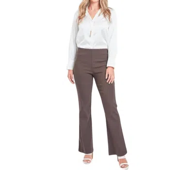 Ymi Missy Pull On Bootcut Pants In Clove In Multi
