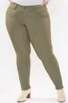 Ymi Royalty Hyperstretch Skinny Jean - Plus In Olive