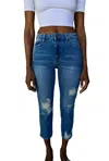 Ymi Sandy High-rise Mom Fit Jeans In Blue In Blue