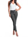 Ymi Women's Hyper Stretch Colored Jeans In Gray In Gray