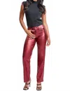 Ymi High-rise Hyperstretch Pant In Red Wine In Red