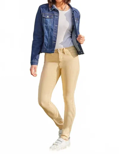 Ymi Women's Skinny Pants In Taupe In Multi