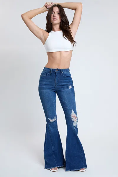 Ymi Women's Sustainable Extreme Flare Jeans In Blue