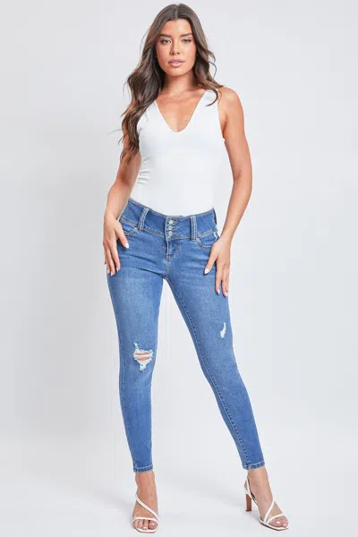 Ymi Women's Sustainable Wannabettabutt Skinny Jeans In Blue