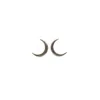 Yoaa Women's New Moon Earrings,sterling Silver In Silver