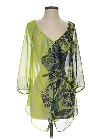 Pre-owned Yoana Baraschi 3/4 Sleeve Blouse In Green