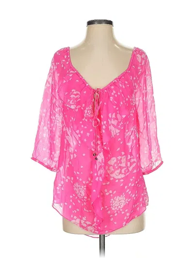 Pre-owned Yoana Baraschi 3/4 Sleeve Blouse In Pink