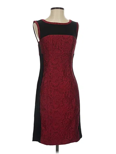 Pre-owned Yoana Baraschi Cocktail Dress In Burgundy